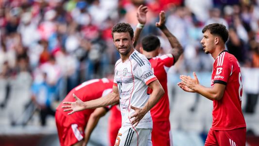 Thomas Muller, atacante do Bayern de Munique, em ação contra o Benfica