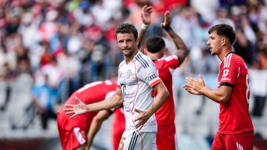 Thomas Muller, atacante do Bayern de Munique, em ação contra o Benfica