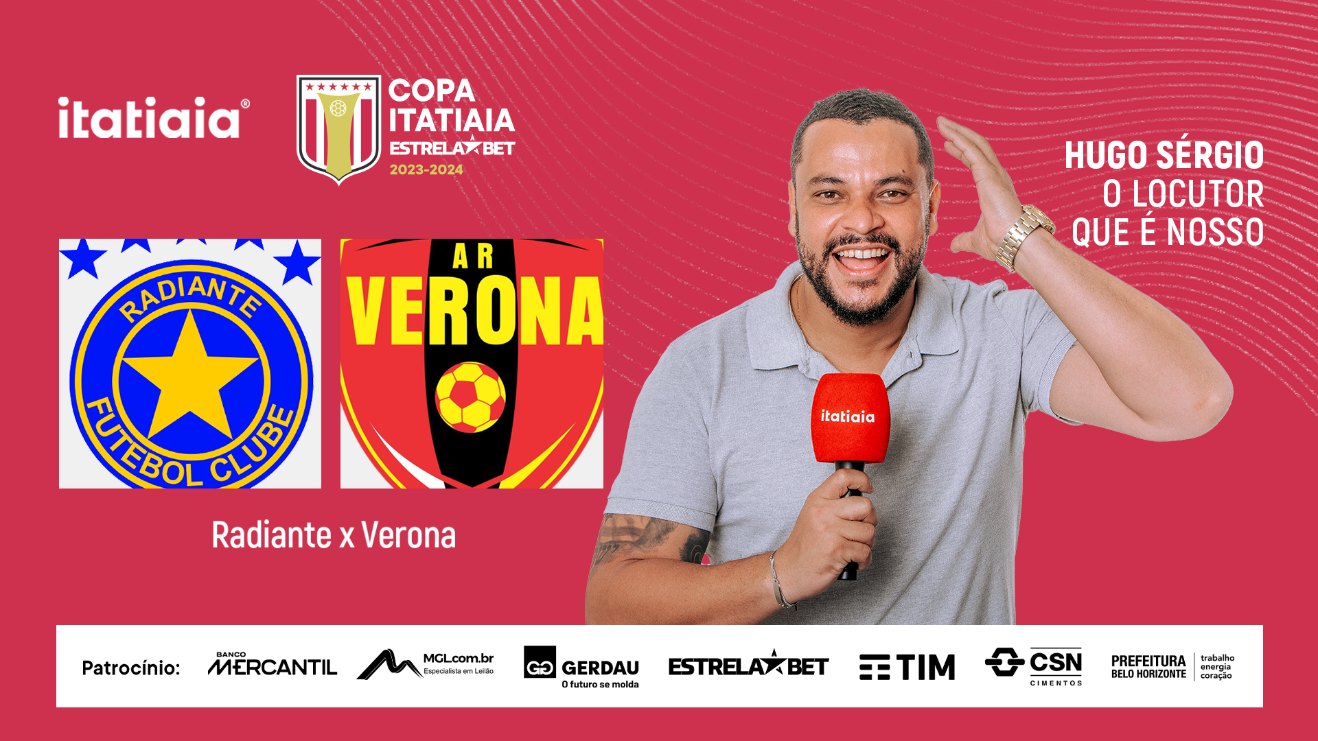 Radiante x Verona: assista à transmissão com imagens pela Copa Itatiaia EstrelaBet