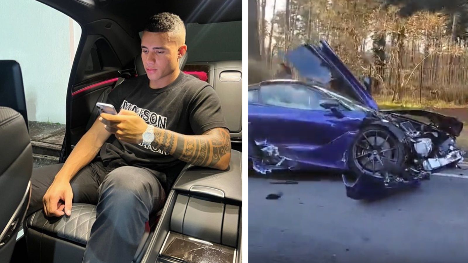 Vídeo: tiktoker destrói McLaren de R$ 1,3 mi em batida e foge deixando amigo ferido