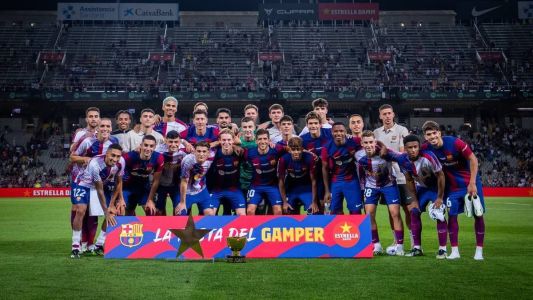 Time do Barcelona campeão do Troféu Joan Gamper