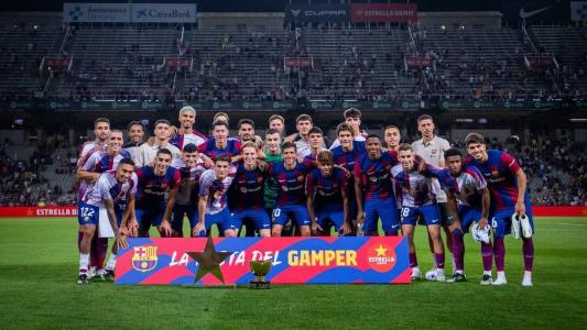 Time do Barcelona campeão do Troféu Joan Gamper