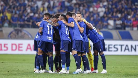 Time do Cruzeiro contra o Corinthians na Série A