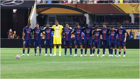 Time do PSG durante jogo pelo Mundial de Clubes da Fifa