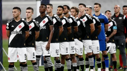 Time do Vasco em partida contra o Corinthians pela Série A