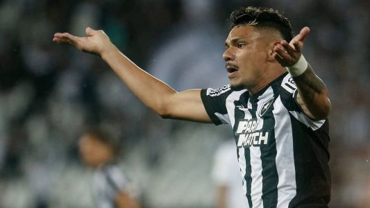 Tiquinho Soares fez o gol de empate do Botafogo no duelo com o Goiás