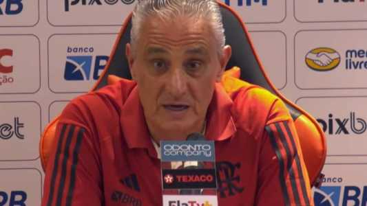 Tite durante apresentação ao Flamengo