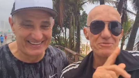 Tite e Amin Khader se encontraram durante caminhada no Rio de Janeiro