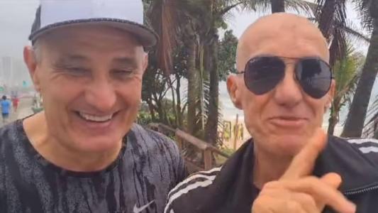 Tite e Amin Khader se encontraram durante caminhada no Rio de Janeiro