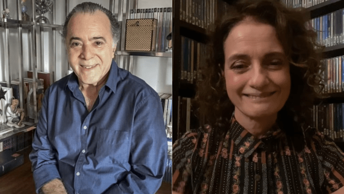 Denise Fraga tranquiliza os fãs em relação à saúde de Tony Ramos.