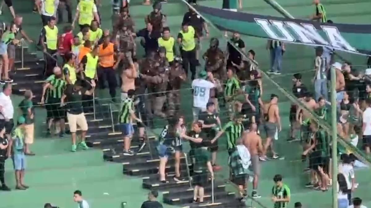 América x Atlético: setor misto tem confusão em final do Mineiro