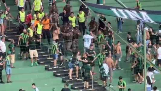 Torcedores do América se envolveram em confusão no Horto