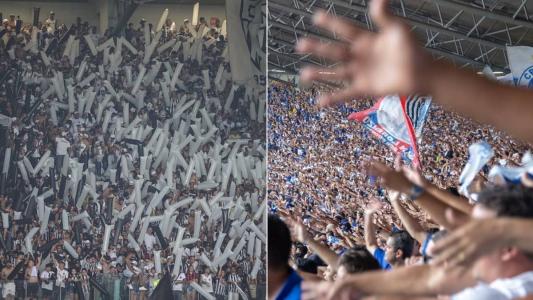 Torcida de Atlético e Cruzeiro estão entre as maiores do Brasil