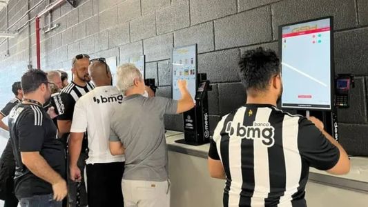 Torcida do Atlético marcou presença em bom número na Arena MRV