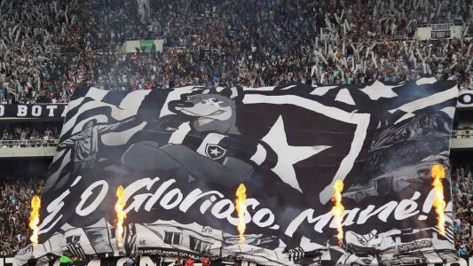 Torcida do Botafogo no Nilton Santos, no Rio de Janeiro