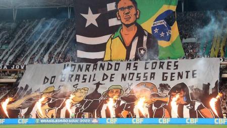 Torcida do Botafogo tem feito belas festas no Estádio Nilton Santos