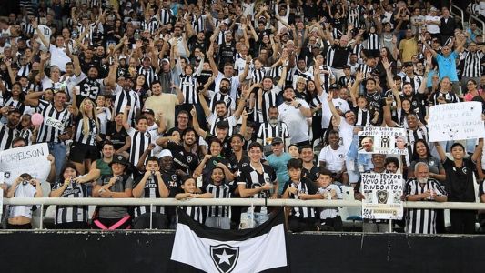 Torcida do Botafogo presente no Estádio Nilton Santos