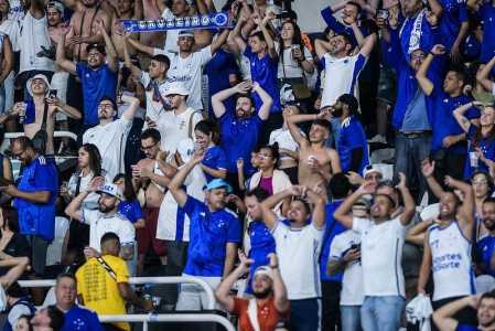 Torcida do Cruzeiro no estádio Nilton Santos no Brasileirão 2024