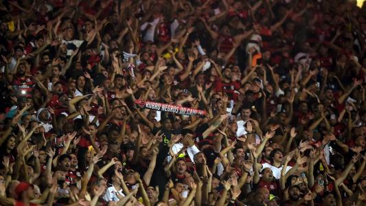 Torcida do Flamengo presente no Maracanã em jogo da Libertadores