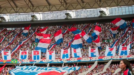Torcida do Fortaleza em jogo contra o Cuiabá, pelo Campeonato Brasileiro