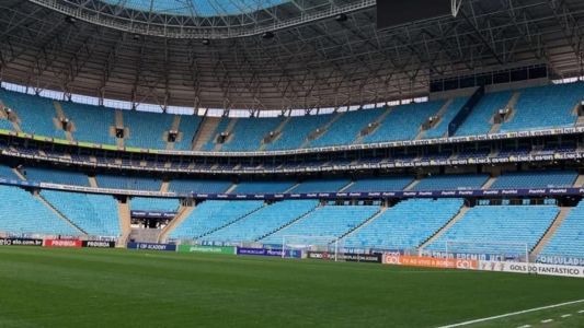 Torcida visitante fica no segundo anel da Arena do Grêmio