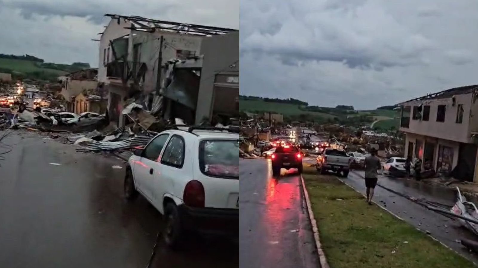Vídeo mostra tornado que deixou mortos e mais de 750 feridos no Paraná
