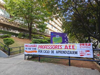 Trabalhadores da educação municipal de BH fazem paralisação e decidem sobre greve nesta quinta (5)