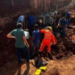 Veja fotos e vídeos de acidente com operários soterrados em obra de supermercado em BH