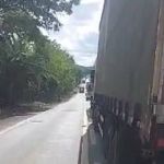 Engavetamento na BR-381 deixa trânsito complicado na saída para o Espírito Santo 