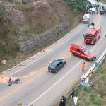 Vídeo: mulher perde membro e casal é resgatado por helicóptero após grave acidente entre moto e carro em MG