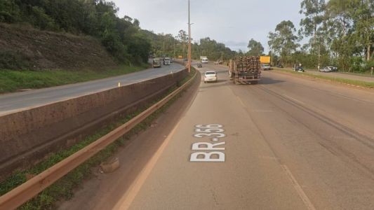 Trecho da BR-356 que liga Nova Lima e Ouro Preto