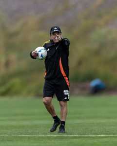 Treino do Atlético em Cusco, no Peru, antes de estreia na Sula contra o Cienciano