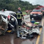 Uma pessoa morre e sete ficam feridas após acidente na BR-265, em João Pinheiro