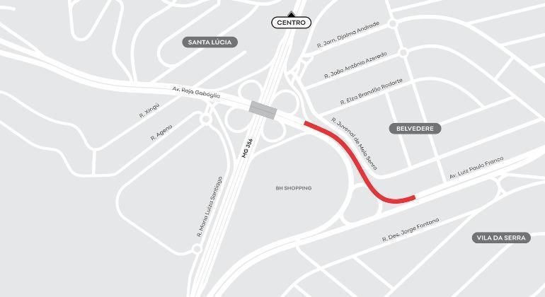 Obra no trevo do BH Shopping interdita trânsito nesta terça (22); confira as rotas alternativas