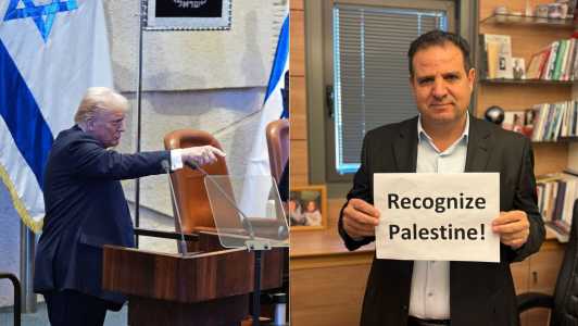 Trump é vaiado e interrompido por parlamentares de esquerda durante discurso em Israel