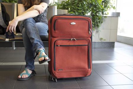 Turista em Aeroporto