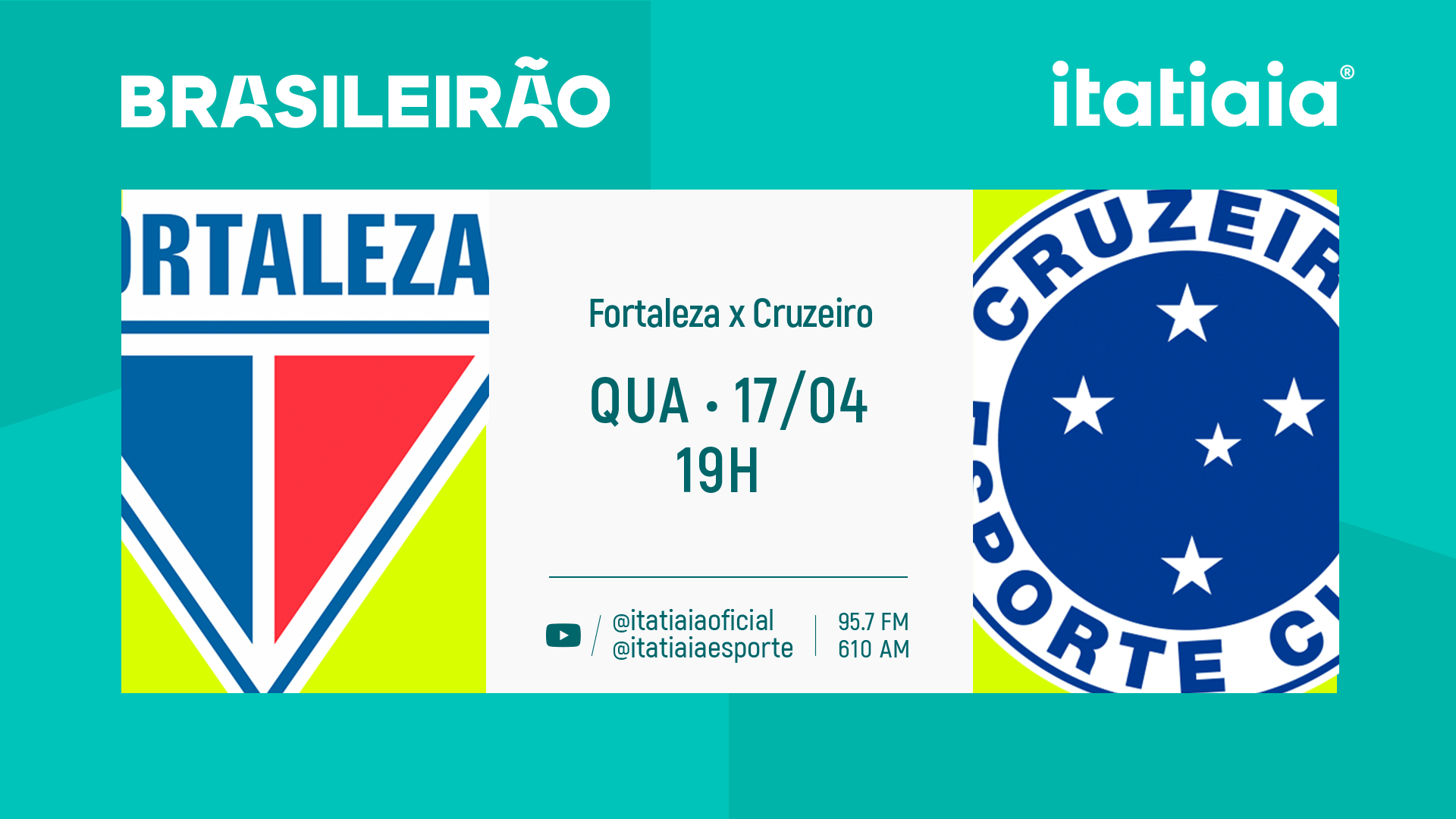Fortaleza x Cruzeiro: assista, ao vivo, à transmissão da Itatiaia