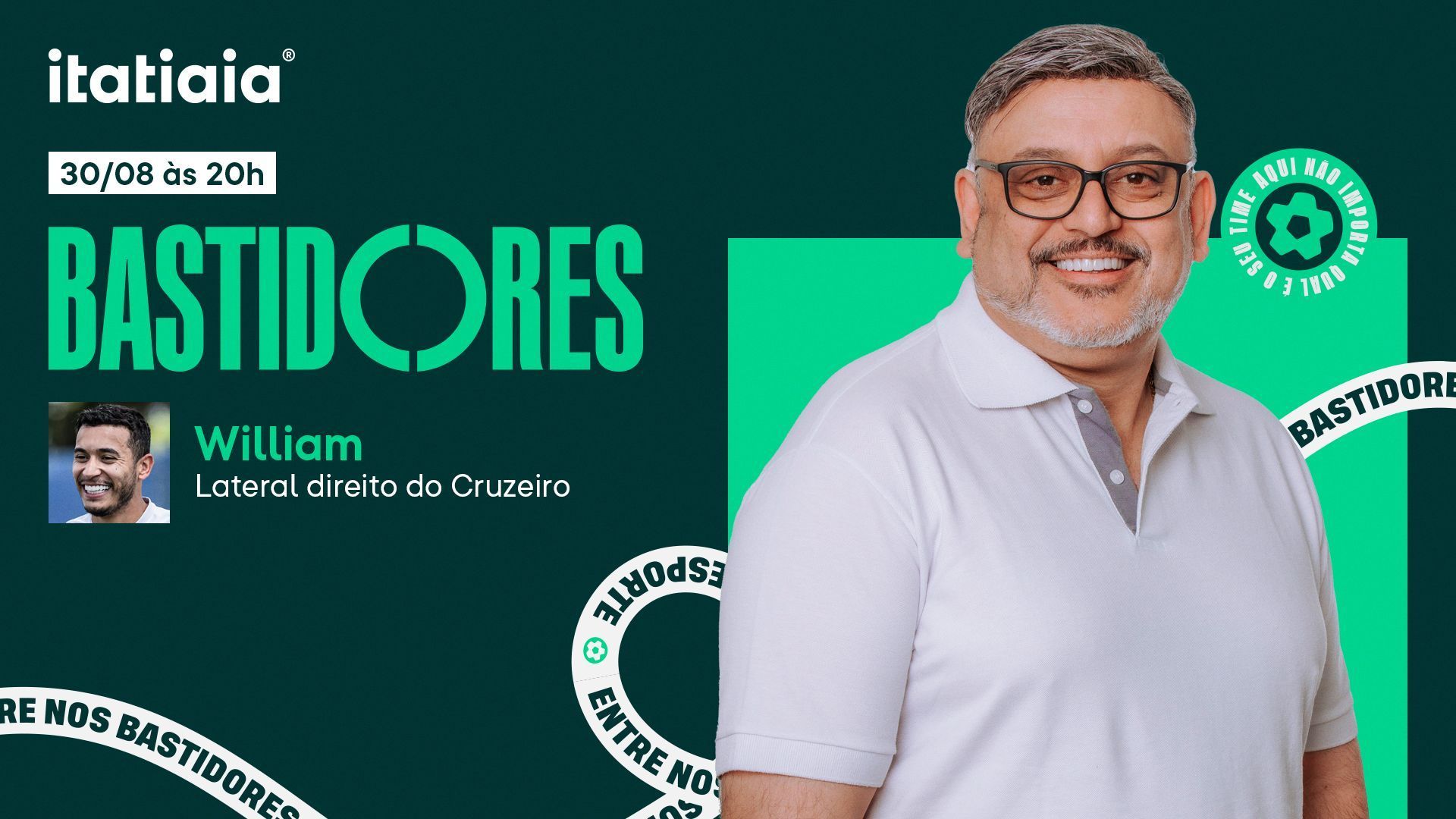 Convocado para Seleção, William, do Cruzeiro, participa do Bastidores, da Itatiaia