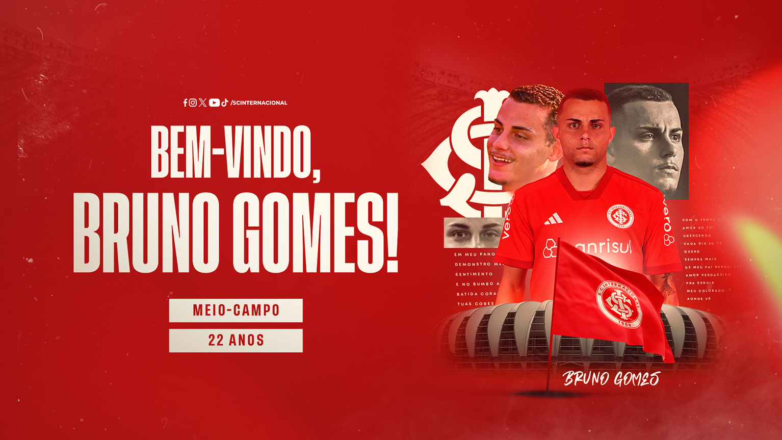 Inter anuncia a contratação do volante Bruno Gomes, do Coritiba
