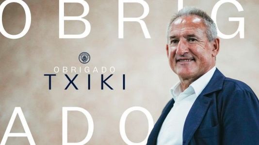 Anúncio da saída de Txiki Begiristain do Manchester City, em julho de 2025