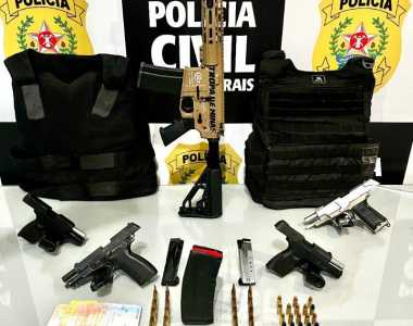 Armas apreendidas na operação