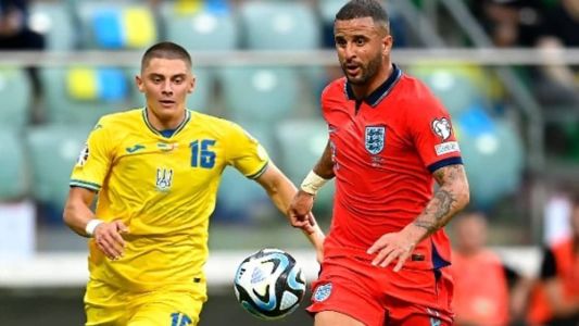 Ucrânia e Inglaterra empataram por 1 a 1 neste sábado (9)