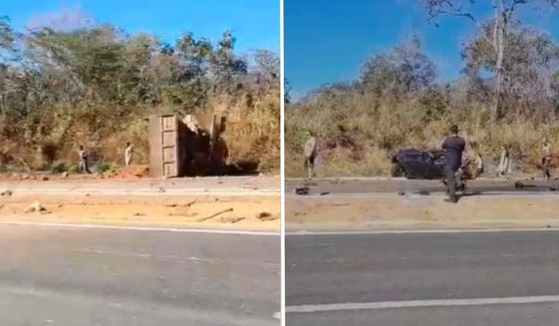 Vídeo: grave acidente deixa quatro mortos e oito feridos na BR-135, em Corinto (MG)