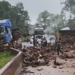 Grave acidente envolvendo carreta interdita totalmente a BR-040, em Itabirito