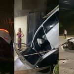 Golf bate em Corolla e invade prédio na avenida Bandeirantes, no Sion, em BH