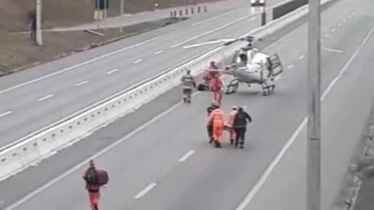 Uma das vítimas precisou ser encaminhada para o João XXIII pelo helicóptero Arcanjo