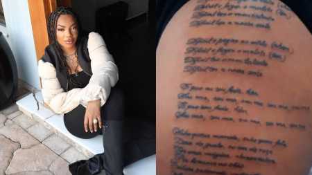 Uma fã da cantora Ludmilla fez uma tatuagem com música "Sou Má" na perna e surpreendeu a artista