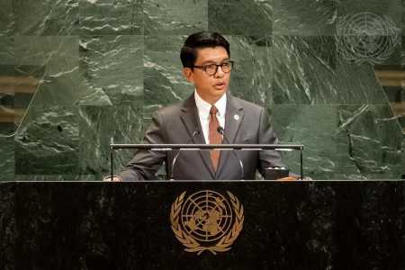 Andry Nirina Rajoelina, Presidente da República de Madagascar, discursa no debate geral da octogésima sessão da Assembleia Geral.