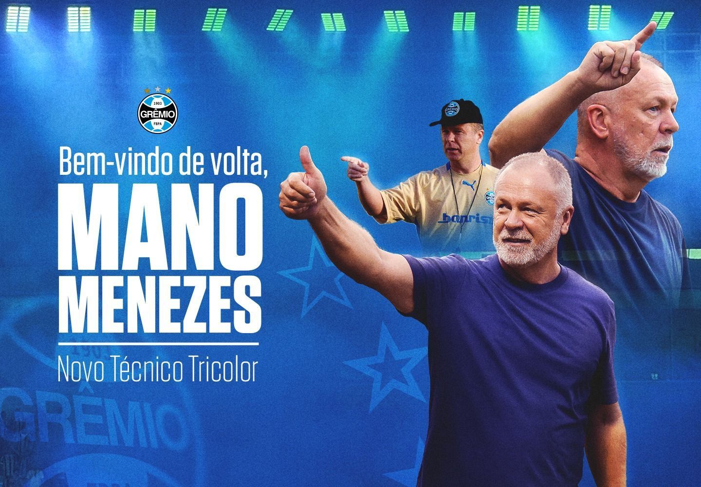 Grêmio oficializa contratação do técnico Mano Menezes