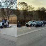 Vídeo: capotamento trava o trânsito da BR-040 no sentido Belo Horizonte